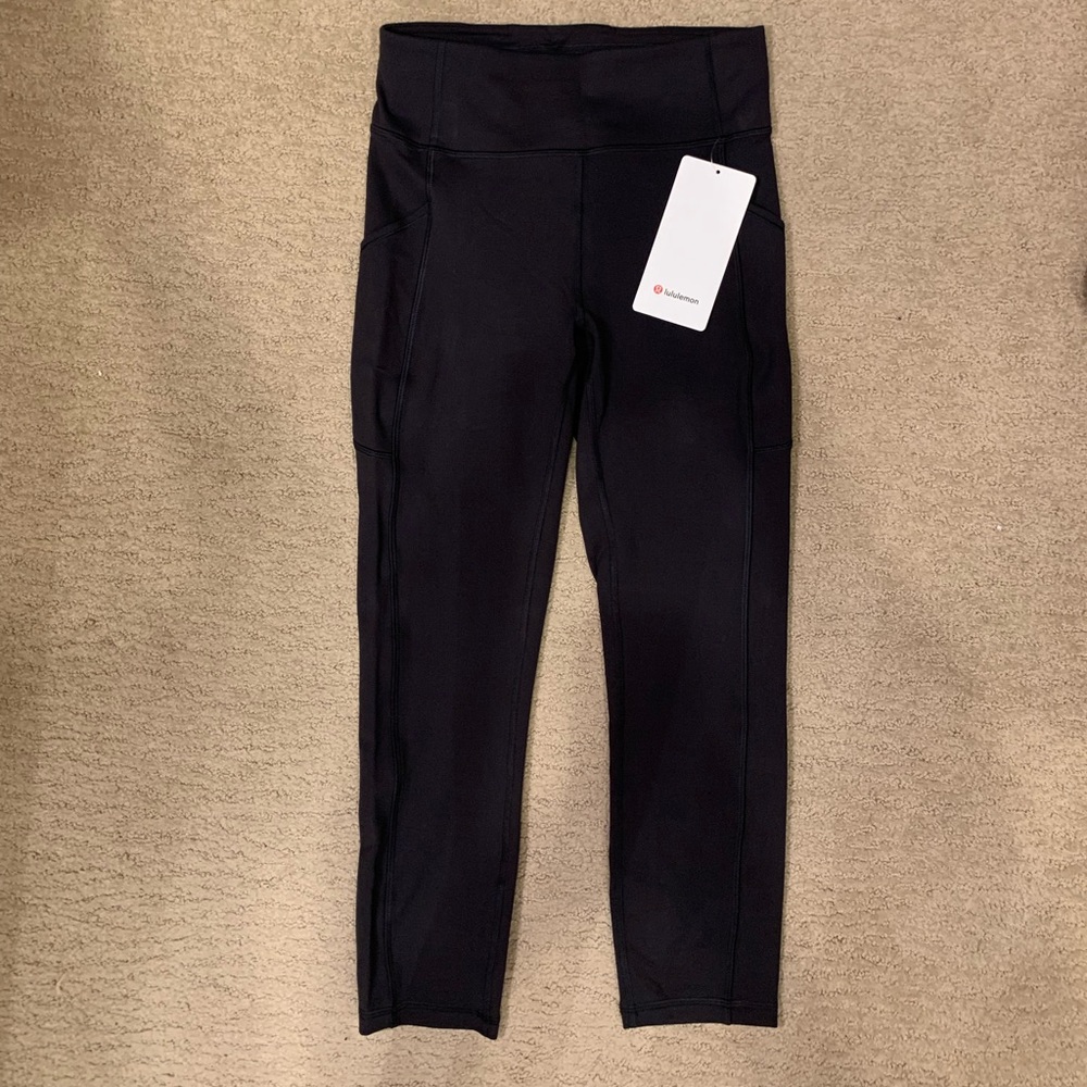 NWT! Lululemon Invigorate High Rise Crop 23 inches in black